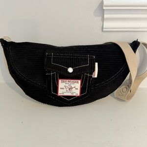 True Religion‎ Black Corduroy Crossbody Bag